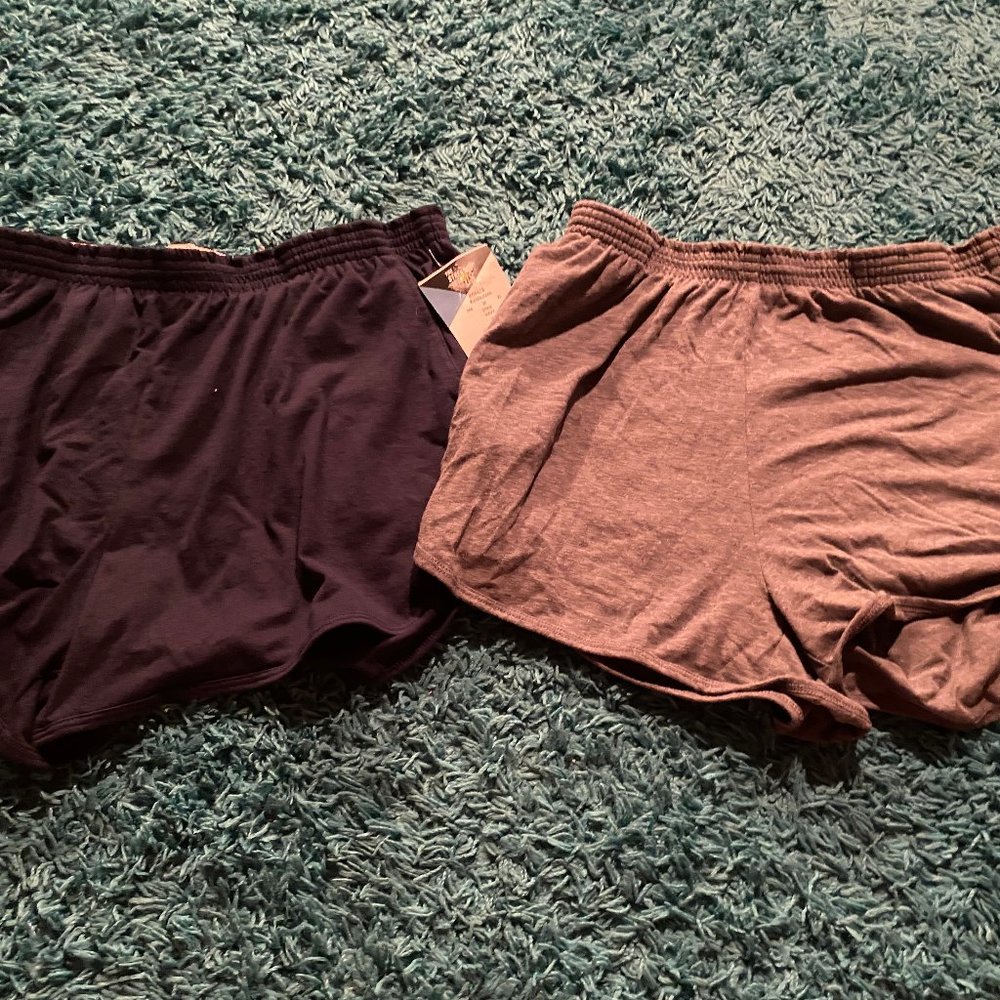 NEW ~ Soffe Junior Dark Blue & Grey  Shorts Size XL Lot of 2